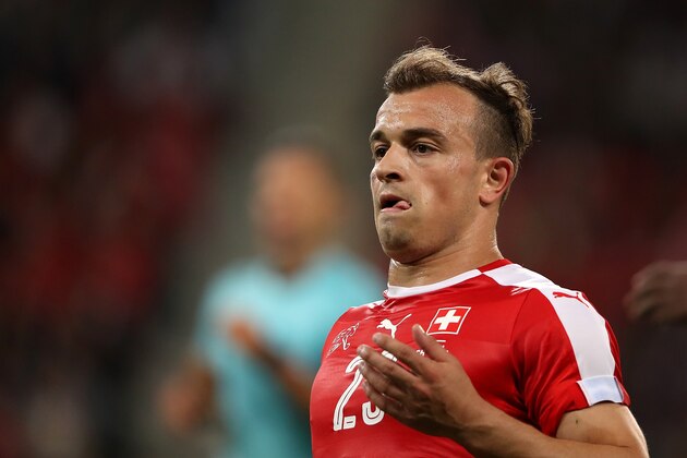 LILLE, FRANCE - JUNE 19:  Xherdan Shaqiri of Switzerland in action during the UEFA EURO 2016 Group A match between Switzerland and France at Stade Pierre-Mauroy on June 19, 2016 in Lille, France.  (Photo by Matthew Ashton - AMA/Getty Images)