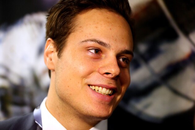 SAN JOSE, CA - JUNE 06:  Top Prospect Auston Matthews speaks during media availability for the 2016 NHL Draft Top Prospects prior to Game Four of the 2016 NHL Stanley Cup Final at SAP Center on June 6, 2016 in San Jose, California.  (Photo by Bruce Bennett/Getty Images)