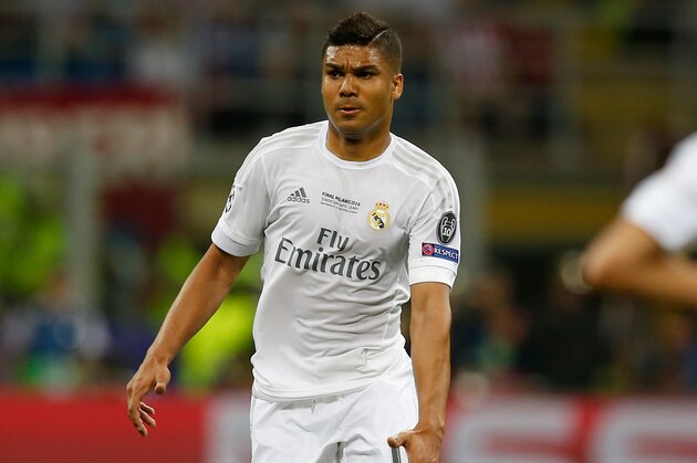 MILAN, ITALY - MAY 28:  Casemiro of Real Madrid runs with the ball during the Champions League final match between Real Madrid and Club Atletico de Madrid at Stadio Giuseppe Meazza on May 28, 2016 in Milan, Italy.  (Photo by Boris Streubel/Getty Images)
