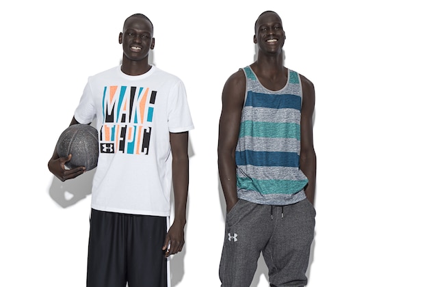 CHARLOTTESVILLE, VA - JUNE 18: Matur and Thon Maker poses for a portrait during the NBPA Top 100 Camp on June 18, 2015 at John Paul Jones Arena in Charlottesville, Virginia. (Photo by Kelly Kline/Getty Images)