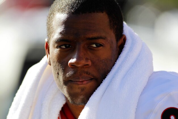 Apr 16, 2016; Athens, GA, USA; Georgia Bulldogs running back Nick Chubb (27) on the sideline during the second half of the spring game at Sanford Stadium. The Black team defeated the Red team 34-14. Mandatory Credit: Brett Davis-USA TODAY Sports
