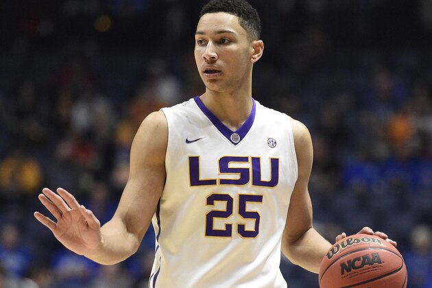 Mar 11, 2016; Nashville, TN, USA; LSU Tigers forward Ben Simmons (25) in the first half against the Tennessee Volunteers during the SEC tournament at Bridgestone Arena. Mandatory Credit: Christopher Hanewinckel-USA TODAY Sports