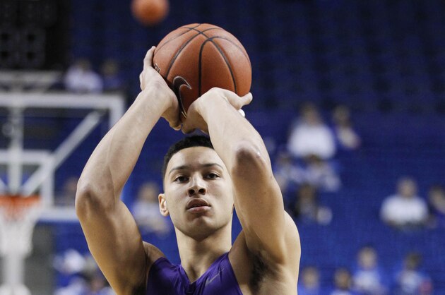 Mar 5, 2016; Lexington, KY, USA; LSU Tigers forward Ben Simmons (25) warms up prior to the game against the Kentucky Wildcats at Rupp Arena. Mandatory Credit: Mark Zerof-USA TODAY Sports