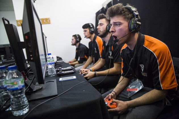 LONDON, ENGLAND - MARCH 01:  Next Gaming Rapid from Italy takes part in a qualifying match at the 2015 Call of Duty European Championships at The Royal Opera House on March 1, 2015 in London, England.  The event sees 28 teams from across Europe and the Middle East compete in order to qualify for the 2015 Call of Duty world finals in Los Angeles on March 27. Electronic sports (eSports) are increasing in popularity with over 70 million people regularly streaming eSports tournaments online last year.  (Photo by Rob Stothard/Getty Images)