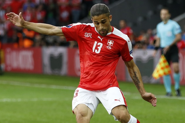 Switzerland’s Ricardo Rodriguez controls the ball during the Euro 2016 Group A soccer match between Switzerland and France at the Pierre Mauroy stadium in Villeneuve d’Ascq, near Lille, France, Sunday, June 19, 2016. (AP Photo/Darko Vojinovic)