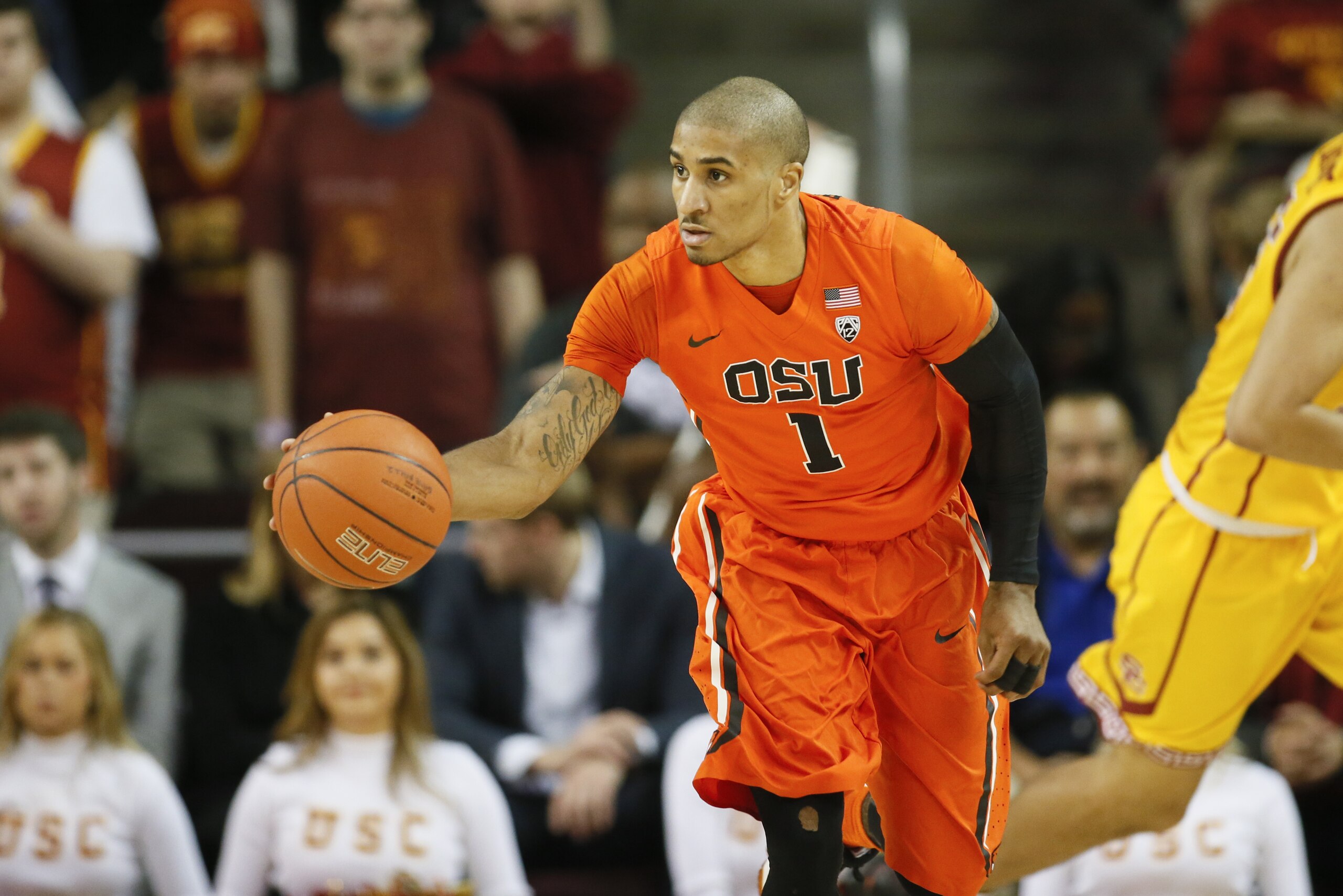 Oregon State's Gary Payton II dribbles against Southern California during the first half of an NCAA college basketball game, Wednesday, March 2, 2016, in Los Angeles. (AP Photo/Danny Moloshok) Oregon State's Gary Payton II dribbles against Southern California during the first half of an NCAA college basketball game, Wednesday, March 2, 2016, in Los Angeles. (AP Photo/Danny Moloshok)