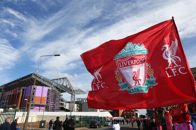 LIVERPOOL, UNITED KINGDOM - APRIL 10:  A general view outside the stadium and development work prior to the Barclays Premier League match between Liverpool and Stoke City at Anfield on April 10, 2016 in Liverpool, England.  (Photo by Clive Brunskill/Getty Images)
