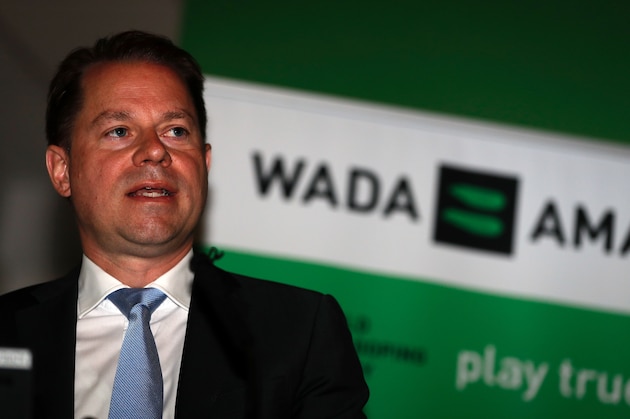 Olivier Niggli, Chief Operating Officer and General Counsel speaks during the 2016 World Anti-Doping Agency (WADA) media symposium at Lord's cricket ground in London on June 20, 2016.
Craig Reedie, the head of the World Anti-Doping Agency, indicated today he would be prepared to back 'precedent-setting action' against Russia following suggestions the country's entire team could be banned from August's Olympic Games in Rio. / AFP / ADRIAN DENNIS        (Photo credit should read ADRIAN DENNIS/AFP/Getty Images)