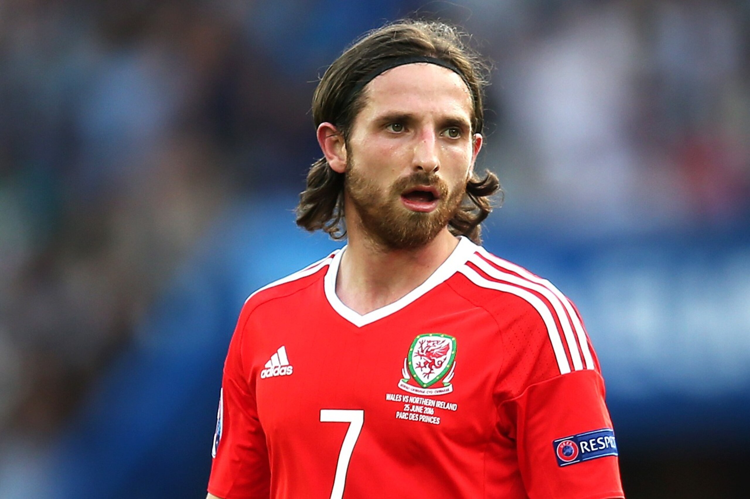 PARIS, FRANCE - JUNE 25: Joe Allen of Wales looks on during the UEFA Euro 2016 Round of 16 match between Wales and Northern Ireland at Parc des Princes on June 25, 2016 in Paris, France. (Photo by Chris Brunskill Ltd/Getty Images)