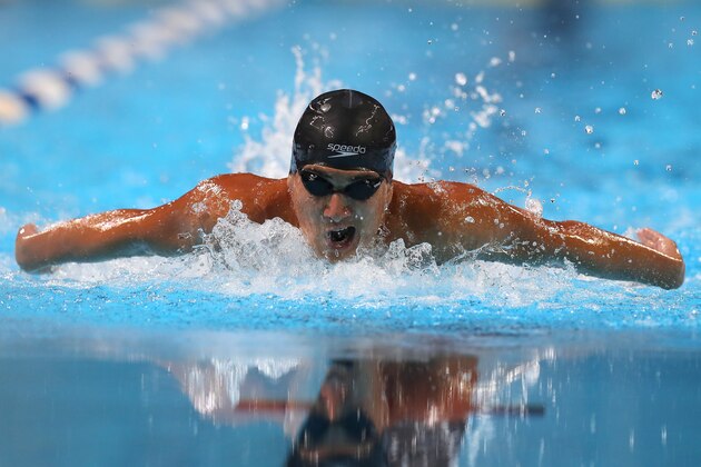 OMAHA, NE - JUNE 26:  Antonio Ramirez of the United States competes in a preliminary heat for the Men's 400 Meter Individual Medley during Day One of the 2016 U.S. Olympic Team Swimming Trials at CenturyLink Center on June 26, 2016 in Omaha, Nebraska.  (Photo by Tom Pennington/Getty Images)