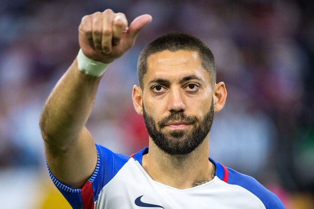 HOUSTON, TX - JUNE  21:  Clint Dempsey #8 of United States prior to the Copa America Centenario Semifinal match between United States and Argentina at NRG Stadium on June 21, 2016 in Houston, Texas.  Argentina won the match 4-0 (Photo by Shaun Clark/Getty Images)