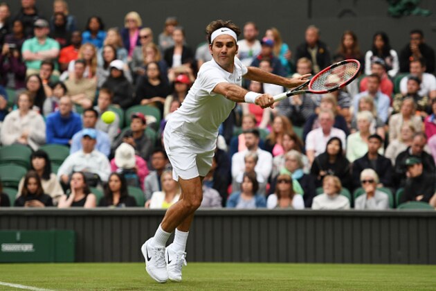 LONDON, ENGLAND - JUNE 27: Roger Federer of Switzerland plays a backhand shot during the Men's Singles first round against Giodo Pella of Argentina on day one of the Wimbledon Lawn Tennis Championships at the All England Lawn Tennis and Croquet Club on June 27th, 2016 in London, England. (Photo by Shaun Botterill/Getty Images) LONDON, ENGLAND - JUNE 27: Roger Federer of Switzerland plays a backhand shot during the Men's Singles first round against Giodo Pella of Argentina on day one of the Wimbledon Lawn Tennis Championships at the All England Lawn Tennis and Croquet Club on June 27th, 2016 in London, England. (Photo by Shaun Botterill/Getty Images)