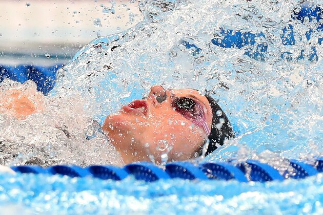 OMAHA, NE - JUNE 27:  Missy Franklin of the United States competes in a preliminary heat for the Women's 100 Meter Backstroke during Day Two of the 2016 U.S. Olympic Team Swimming Trials at CenturyLink Center on June 27, 2016 in Omaha, Nebraska.  (Photo by Tom Pennington/Getty Images)