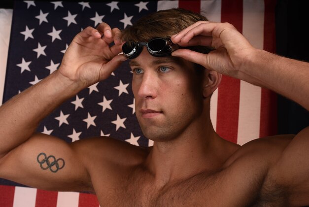 Mar 7, 2016; Los Angeles, USA;  USA swimmer Matt Grevers poses for a portrait during the 2016 Team USA Media Summit at the Beverly Hilton. Mandatory Credit: Robert Hanashiro-USA TODAY Sports