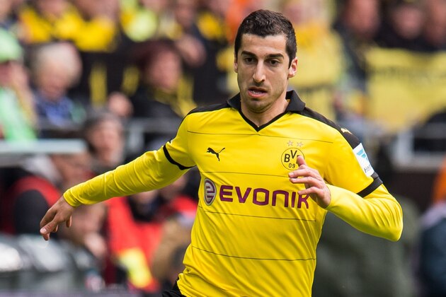 Henrikh Mkhitaryan of Borussia Dortmund during the Bundesliga match between Borussia Dortmund and VfL Wolfsburg on April 30, 2016 at the Signal Idun Park stadium in Dortmund, Germany.(Photo by VI Images via Getty Images)