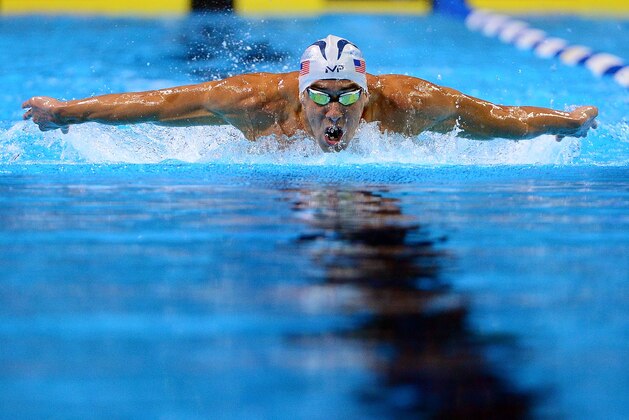 OMAHA, NE - JUNE 28:  Michael Phelps competes in a semi-final heat of the Men's 200 Meter Butterfly during Day 3 of the 2016 U.S. Olympic Team Swimming Trials at CenturyLink Center on June 28, 2016 in Omaha, Nebraska.  (Photo by Jeff Curry/Getty Images)