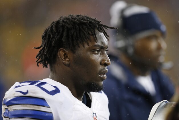 GREEN BAY, WI - DECEMBER 13: DeMarcus Lawrence #90 of the Dallas Cowboys looks on during the game against the Green Bay Packers at Lambeau Field on December 13, 2015 in Green Bay, Wisconsin. The Packers defeated the Cowboys 28-7. (Photo by Joe Robbins/Getty Images)