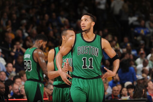 OAKLAND, CA - APRIL 1: Evan Turner #11 of the Boston Celtics is seen during the game against the Golden State Warriors on April 1, 2016 at Oracle Arena in Oakland, California. NOTE TO USER: User expressly acknowledges and agrees that, by downloading and or using this photograph, user is consenting to the terms and conditions of Getty Images License Agreement. Mandatory Copyright Notice: Copyright 2016 NBAE (Photo by Noah Graham/NBAE via Getty Images)