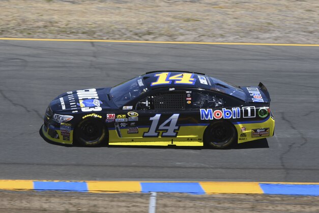 June 26, 2016; Sonoma, CA, USA; Sprint Cup Series driver Tony Stewart (14) during the Toyota Save Mart 350 at Sonoma Raceway. Mandatory Credit: Kyle Terada-USA TODAY Sports