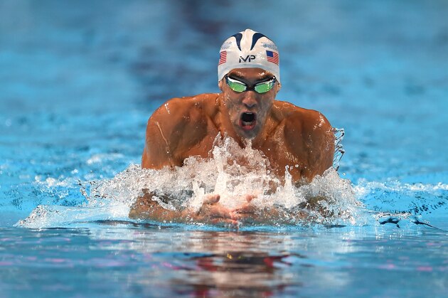 OMAHA, NE - JUNE 30:  Michael Phelps of the United States competes in a semi-final heat for the Men's 200 Mweter Individual Medley during Day Five of the 2016 U.S. Olympic Team Swimming Trials at CenturyLink Center on June 30, 2016 in Omaha, Nebraska.  (Photo by Stacy Revere/Getty Images)