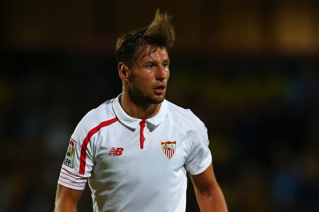 WATFORD, ENGLAND - JULY 31: Grzegorz Krychowiak  of Sevilla during the pre-season friendly between Watford and Seville at Vicarage Road on July 31, 2015 in Watford, England.  (Photo by Catherine Ivill - AMA/Getty Images)