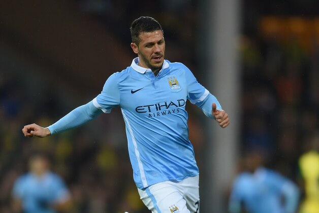 NORWICH, ENGLAND - JANUARY 09: Martin Demichelis of Manchester City in action during the Emirates FA Cup third round match between Norwich City and Manchester City at Carrow Road on January 9, 2016 in Norwich, England.  (Photo by Michael Regan/Getty Images)