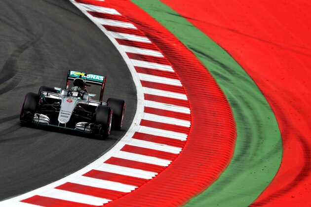 SPIELBERG, AUSTRIA - JULY 01: Nico Rosberg of Germany driving the (6) Mercedes AMG Petronas F1 Team Mercedes F1 WO7 Mercedes PU106C Hybrid turbo on track during practice for the Formula One Grand Prix of Austria at Red Bull Ring on July 1, 2016 in Spielberg, Austria.  (Photo by Mark Thompson/Getty Images)