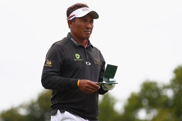 PARIS, FRANCE - JULY 03:  Thongchai Jaidee of Thailand looks on during day four of the 100th Open de France at Le Golf National on July 3, 2016 in Paris, France.  (Photo by Matthew Lewis/Getty Images)