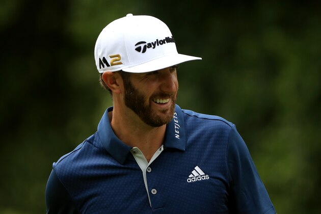 AKRON, OH - JULY 03: Dustin Johnson looks on from the fifth green during the final round of the World Golf Championships - Bridgestone Invitational at Firestone Country Club South Course on July 3, 2016 in Akron, Ohio.  (Photo by Sam Greenwood/Getty Images)