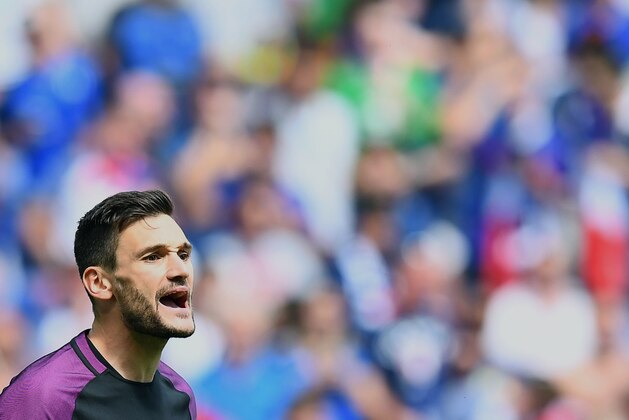 France's goalkeeper Hugo Lloris reacts during the Euro 2016 round of 16 football match between France and Republic of Ireland at the Parc Olympique Lyonnais stadium in Decines-Charpieu, near Lyon, on June 26, 2016.   / AFP / FRANCK FIFE        (Photo credit should read FRANCK FIFE/AFP/Getty Images)