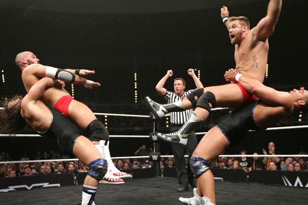 German suplex in stereo.