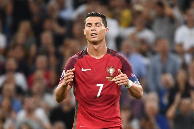 Portugal's forward Cristiano Ronaldo reacts during the Euro 2016 quarter-final football match between Poland and Portugal at the Stade Velodrome in Marseille on June 30, 2016. / AFP / ANNE-CHRISTINE POUJOULAT (Photo credit should read ANNE-CHRISTINE POUJOULAT/AFP/Getty Images) Portugal's forward Cristiano Ronaldo reacts during the Euro 2016 quarter-final football match between Poland and Portugal at the Stade Velodrome in Marseille on June 30, 2016. / AFP / ANNE-CHRISTINE POUJOULAT (Photo credit should read ANNE-CHRISTINE POUJOULAT/AFP/Getty Images)