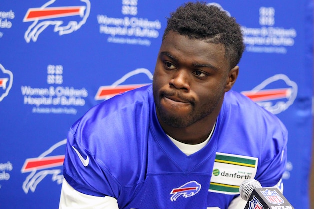 Buffalo Bills defensive end Shaq Lawson speaks to the media during their NFL football rookie minicamp in Orchard Park, N.Y., Friday, May 6, 2016. (AP Photo/Bill Wippert) Buffalo Bills defensive end Shaq Lawson speaks to the media during their NFL football rookie minicamp in Orchard Park, N.Y., Friday, May 6, 2016. (AP Photo/Bill Wippert)
