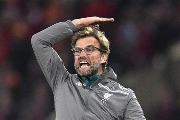 Liverpool manager Juergen Klopp shouts out during the Europa League final soccer match between Liverpool and Sevilla in Basel, Switzerland, Wednesday, May 18, 2016. (AP Photo/Martin Meissner)