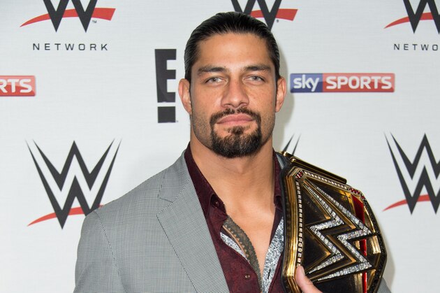 LONDON, ENGLAND - APRIL 18:  Roman Reigns arrives for WWE RAW at 02 Brooklyn Bowl on April 18, 2016 in London, England.  (Photo by Ian Gavan/Getty Images)