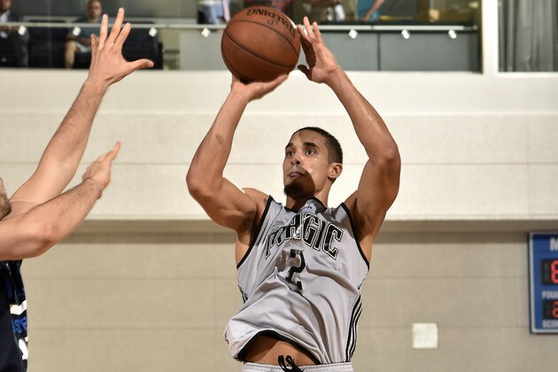 ORLANDO, FL - JULY 7: Nick Johnson #2 of Orlando Magic Blue shoots the ball during the game against the Dallas Mavericks during the 2016 NBA Orlando Summer League on July 7, 2016 at Amway Center in Orlando, Florida. NOTE TO USER: User expressly acknowledges and agrees that, by downloading and or using this photograph, User is consenting to the terms and conditions of the Getty Images License Agreement. Mandatory Copyright Notice: Copyright 2016 NBAE (Photo by Fernando Medina/NBAE via Getty Images) ORLANDO, FL - JULY 7: Nick Johnson #2 of Orlando Magic Blue shoots the ball during the game against the Dallas Mavericks during the 2016 NBA Orlando Summer League on July 7, 2016 at Amway Center in Orlando, Florida. NOTE TO USER: User expressly acknowledges and agrees that, by downloading and or using this photograph, User is consenting to the terms and conditions of the Getty Images License Agreement. Mandatory Copyright Notice: Copyright 2016 NBAE (Photo by Fernando Medina/NBAE via Getty Images)