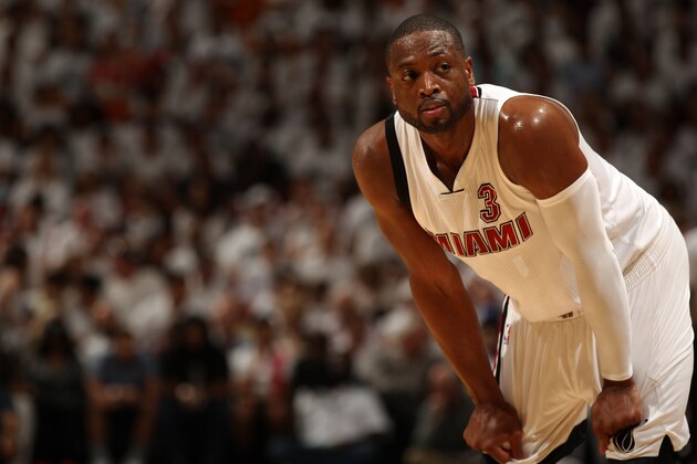 MIAMI, FL  - APRIL 17: Dwyane Wade