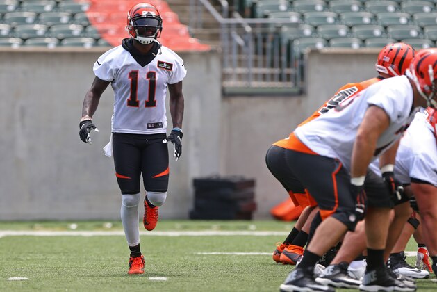 Jun 14, 2016; Cincinnati, OH, USA; Cincinnati Bengals wide receiver Brandon LaFell (11) during minicamp at Paul Brown Stadium. Mandatory Credit: Aaron Doster-USA TODAY Sports