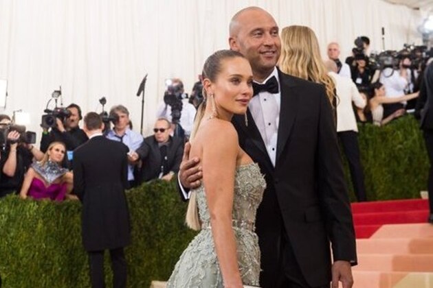 Hannah Davis and Derek Jeter arrive at The Metropolitan Museum of Art Costume Institute Benefit Gala, celebrating the opening of