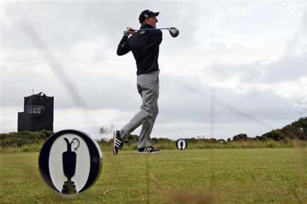 FILE - In this July 16, 2015, file photo, United States' Jim Furyk follows his drive from the 14th tee during the first round of the British Open Golf Championship at the Old Course, St. Andrews, Scotland. The oldest tournament in golf is known simply as The Open Championship in almost every country around the world except in America.   (AP Photo/Jon Super, File)