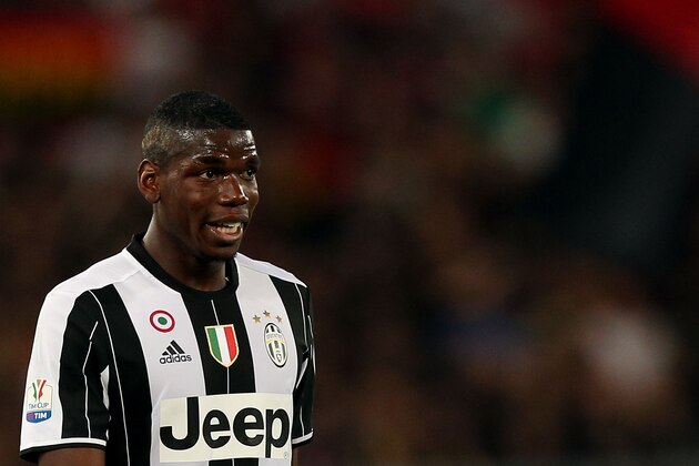 ROME, ITALY - MAY 21: Paul Pogba of Juventus FC looks on during the TIM Cup match between AC Milan and Juventus FC at Stadio Olimpico on May 21, 2016 in Rome, Italy.  (Photo by Gabriele Maltinti/Getty Images)