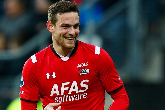 Vincent Janssen of AZ Alkmaar during the Dutch Eredivisie match between AZ and PEC Zwolle at the AFAS stadium on april 16, 2016 in Alkmaar, the Netherlands(Photo by VI Images via Getty Images)
