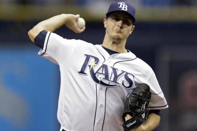Tampa Bay Rays' Jake Odorizzi pitches to the Seattle Mariners during the first inning of a baseball game Tuesday, June 14, 2016, in St. Petersburg, Fla. (AP Photo/Chris O'Meara)