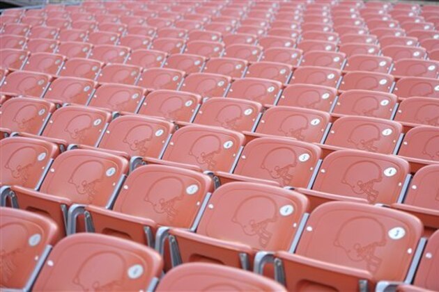 A general view of empty seats at FirstEnergy Stadium prior to an NFL preseason football game between the Washington Redskins and the Cleveland Browns Thursday, Aug. 13, 2015, in Cleveland. Washington won 20-17. (AP Photo/David Richard)