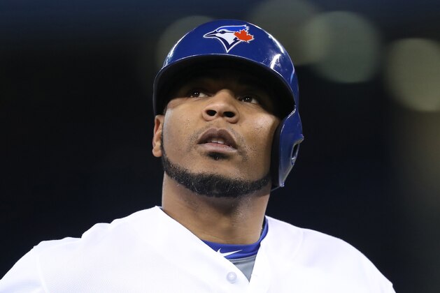 TORONTO, CANADA - MAY 16: Edwin Encarnacion #10 of the Toronto Blue Jays during MLB game action against the Tampa Bay Rays on May 16, 2016 at Rogers Centre in Toronto, Ontario, Canada. (Photo by Tom Szczerbowski/Getty Images)