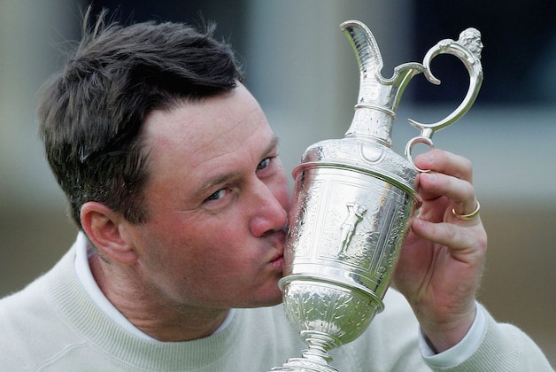 TROON, SCOTLAND - JULY 18: Todd Hamilton of the USA kisses the claret jug following his victory in the 133rd Open Championship, after a playoff, at the Royal Troon Golf Club on July 18, 2004 in Troon, Scotland.  (Photo by Stuart Franklin/Getty Images)