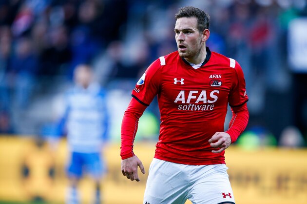 Vincent Janssen of AZ Alkmaar during the Dutch Eredivisie match between AZ and PEC Zwolle at the AFAS stadium on april 16, 2016 in Alkmaar, the Netherlands(Photo by VI Images via Getty Images)