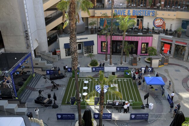 Jul 14, 2016; Hollywood, CA, USA; General view of Pac-12 media day at Hollywood & Highland. Mandatory Credit: Kirby Lee-USA TODAY Sports