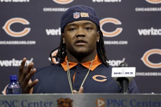 Linebacker Danny Trevathan talks to the media during a news conference after signing with the Chicago Bears, Thursday, March 10, 2016, in Lake Forest, Ill. (AP Photo/Nam Y. Huh)
