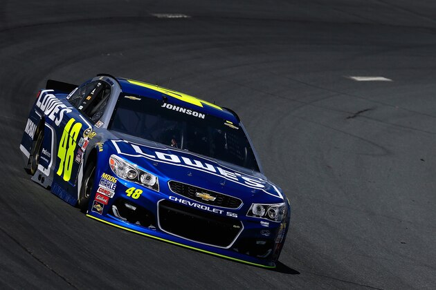 LOUDON, NH - JULY 15: Jimmie Johnson, driver of the #48 Lowe's Chevrolet, practices for the NASCAR Sprint Cup Series New Hampshire 301 at New Hampshire Motor Speedway on July 16, 2016 in Loudon, New Hampshire.  (Photo by Chris Trotman/Getty Images)